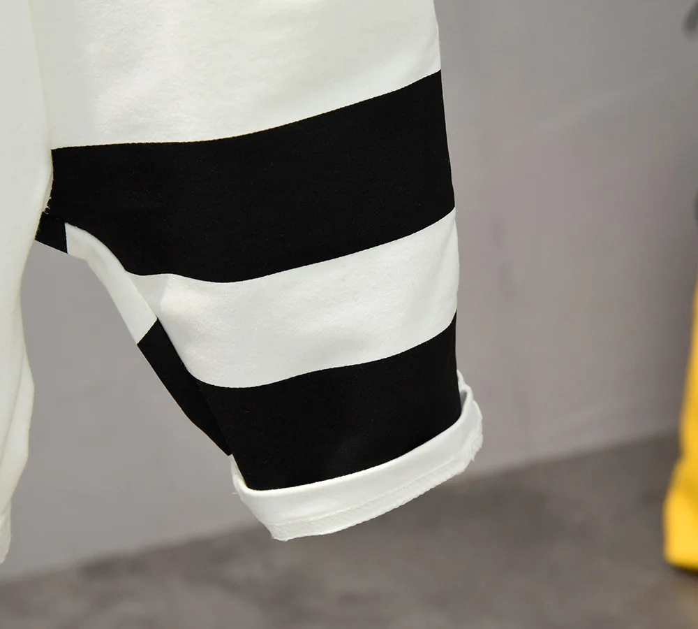 New Summer Children Sports Clothing For Boys Clothes Set Casual Active Baby Boy Outfits Stripe Hooded Tops Shorts 2pcs Kids Suit (14)