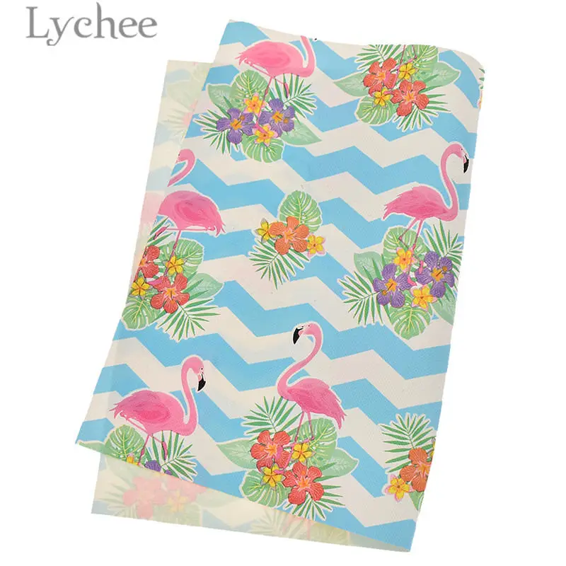 Lychee Life 29x21 см А4 Фламинго искусственная кожа ткань высокое качество шитье Синтетическая Кожа DIY материал для сумок одежды - Цвет: 7