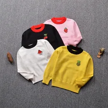 Funfeliz вязаный свитер для детей; коллекция года; сезон осень-зима; свитер для девочек с вышивкой; детские свитера; пуловер для мальчиков