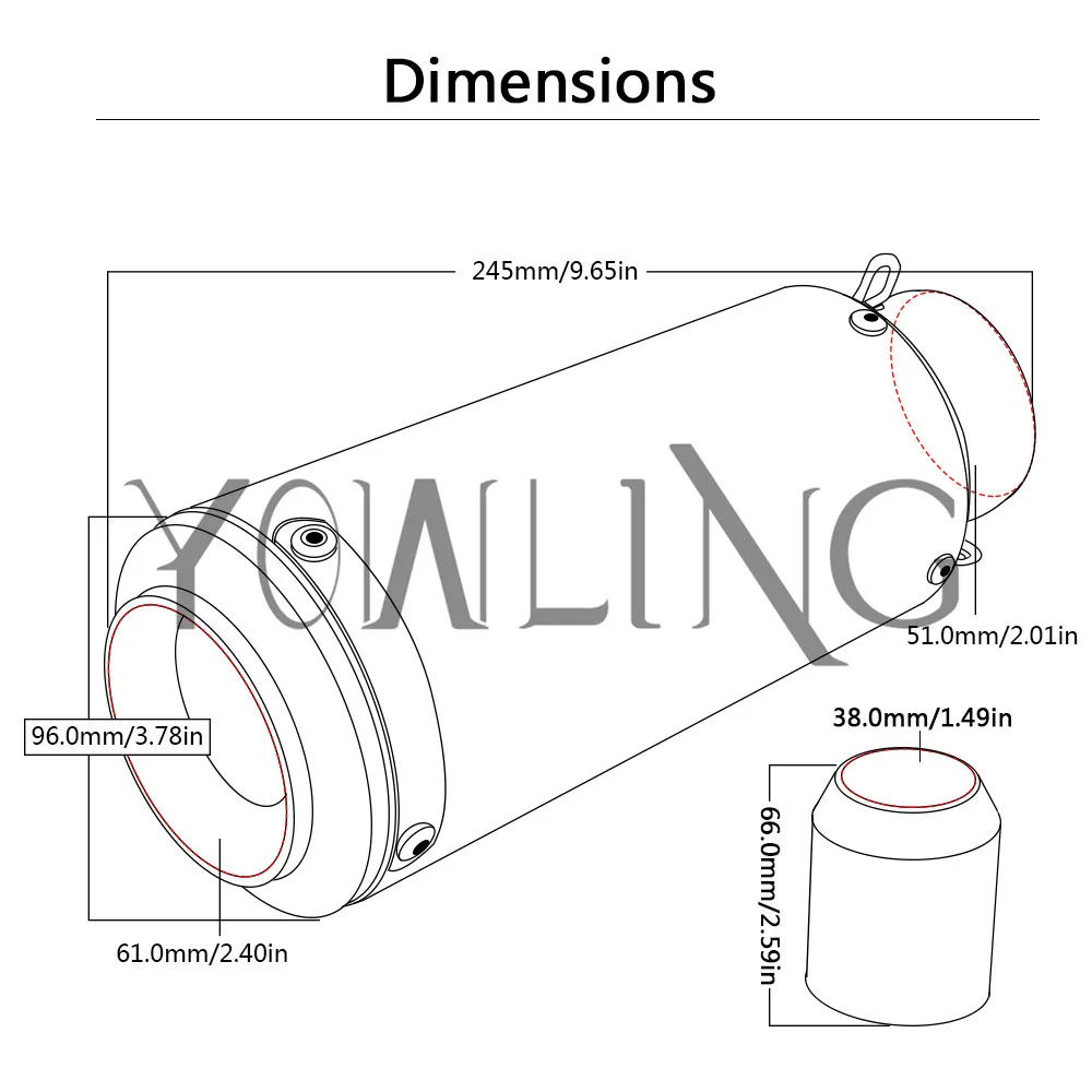 51 мм 60 мм удлинитель с глушитель для мотоцикла выхлопной трубы дБ убийца для z800 z750 yamaha r6 mt07 fz6 r3 ниндзя 300 mt 09 xj6 Suzuki BMW