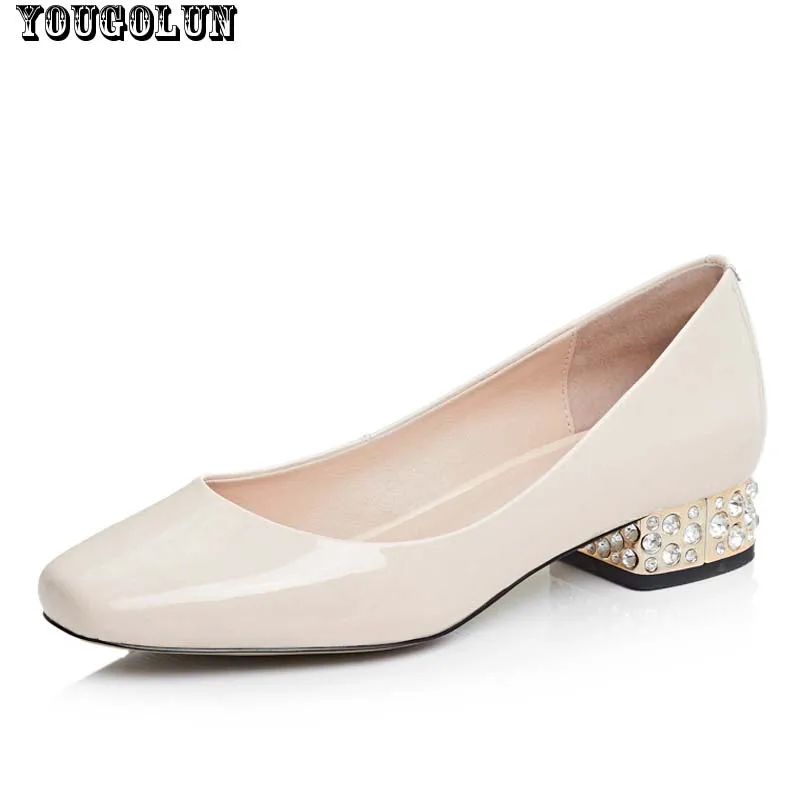 square front heels black