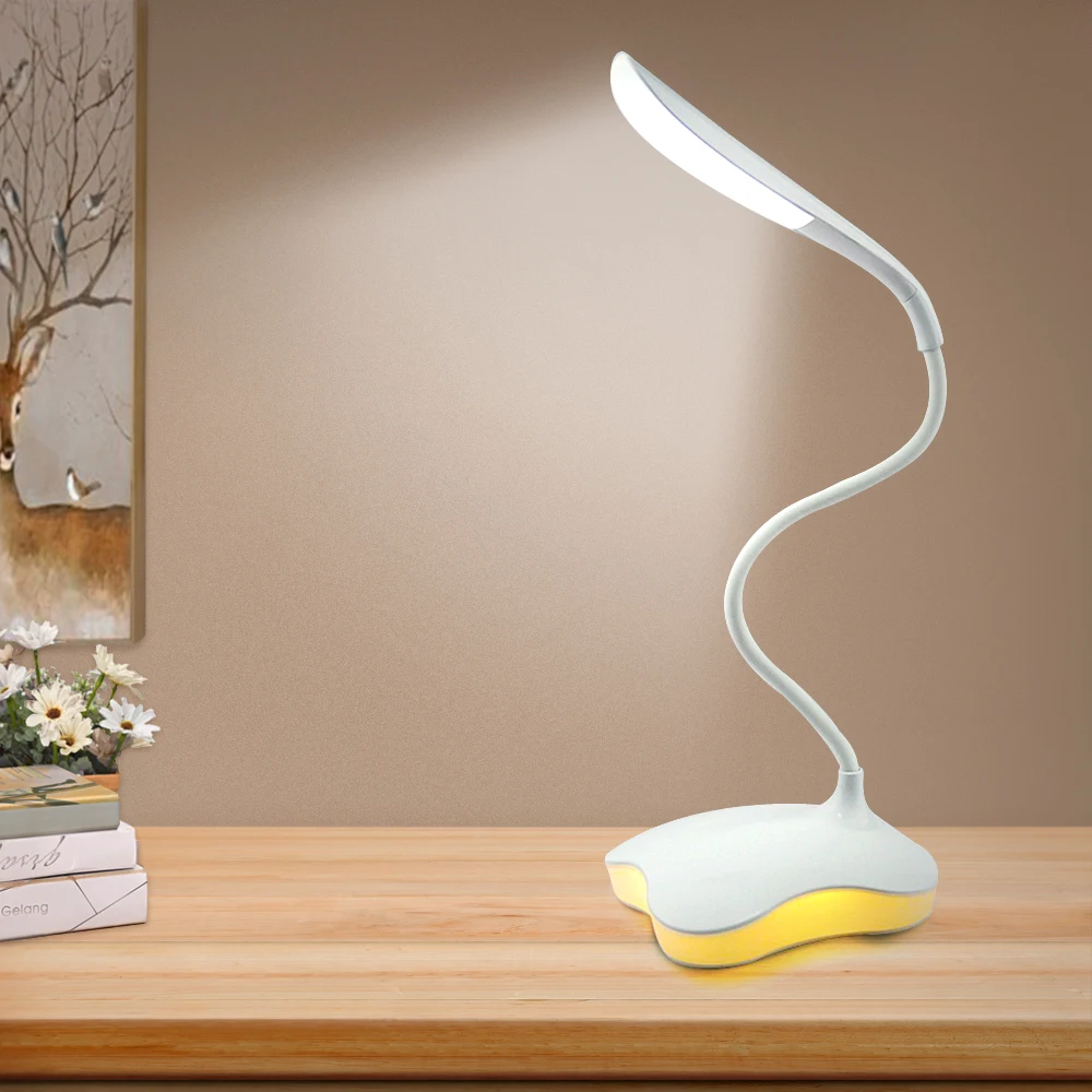 

3 Level Dimmable Table Lamp Night Light USB Rechargeable Lamp Energy Saving Eye-protection LED for Study Reading Writing Light
