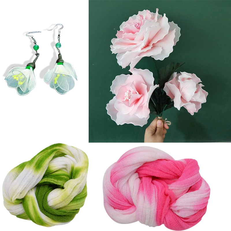 5 pcs Multicolor Nylon Stocking DIY Silk Flower Handmade Flowers Head For Flower Making Material Wedding Home Craft Accessory 8z