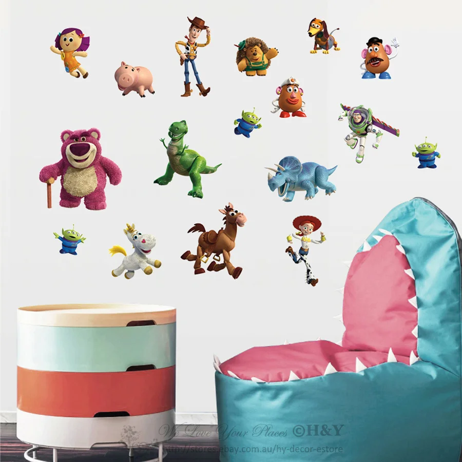 

50pcs/Pack New Toy Story Wall Stickers Kids Room Nursery Vinyl Decal Art Mural Gift