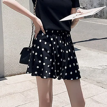 

2019 Summer Casual Mini Skirt Women Polka Dot Skirts High Waist Vintage Skirts