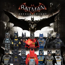 Блоки игрушки набор Batman Темный рыцарь Готэм-Сити Arkham рассвет юстиции Робин блок супермэна игрушка с принтами "Marvel", "Мстители", DC рисунок фильма 2