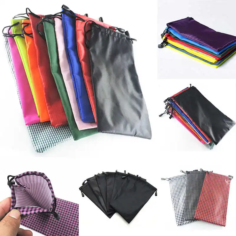 3pcs DIY Porable Soft Cloth Microfiber Pouch Eyewear Bag Case For Travel Sunglasses Glasses Random Delivery Hot Seeling