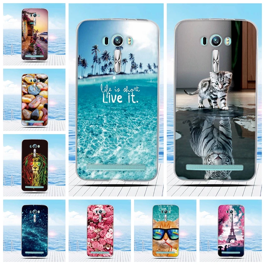 For Asus ZenFone 2 Laser ZE550KL 5 5 Case Cartoon 3D Relief Printing Pattern Back Cover