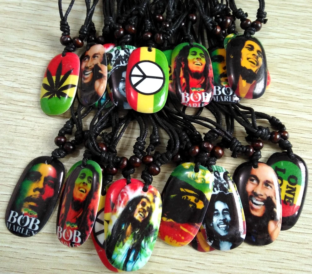 30 шт. подвески Bob Marley хип хоп стильные мужские украшения в виде листьев one love rasta...