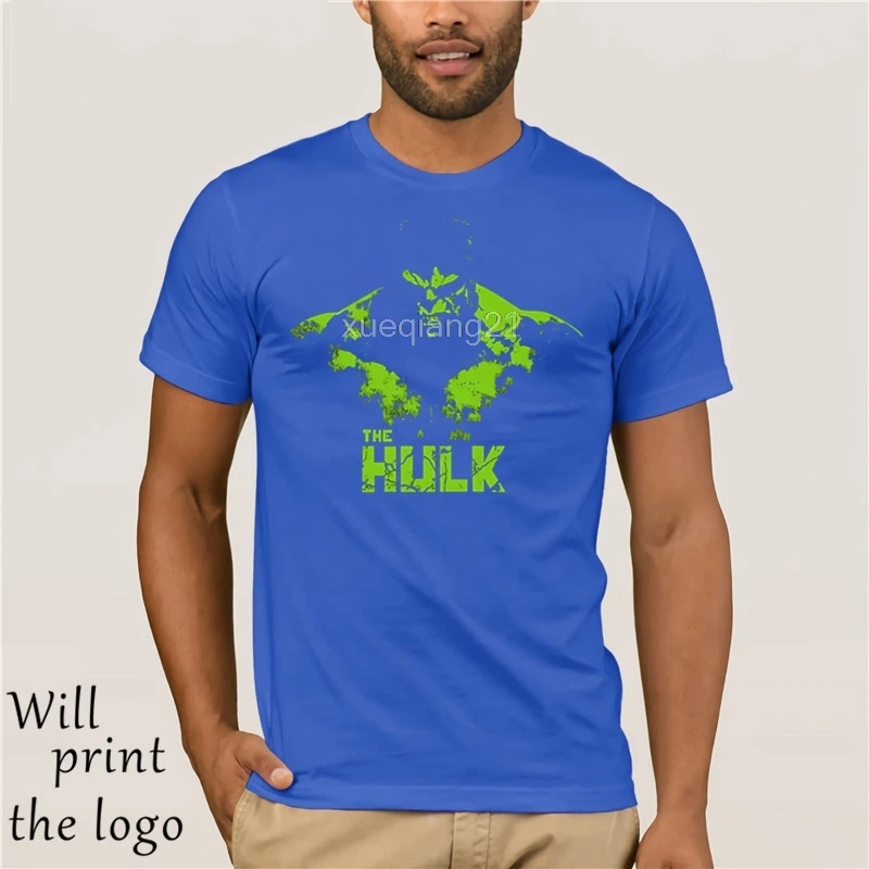 Libero di Stile di Estate HULK T Camicia Degli Uomini Del Fumetto хлопчатобумажная футболка Uomo супергерой Stampa футболка Uomo Халк - Цвет: blue