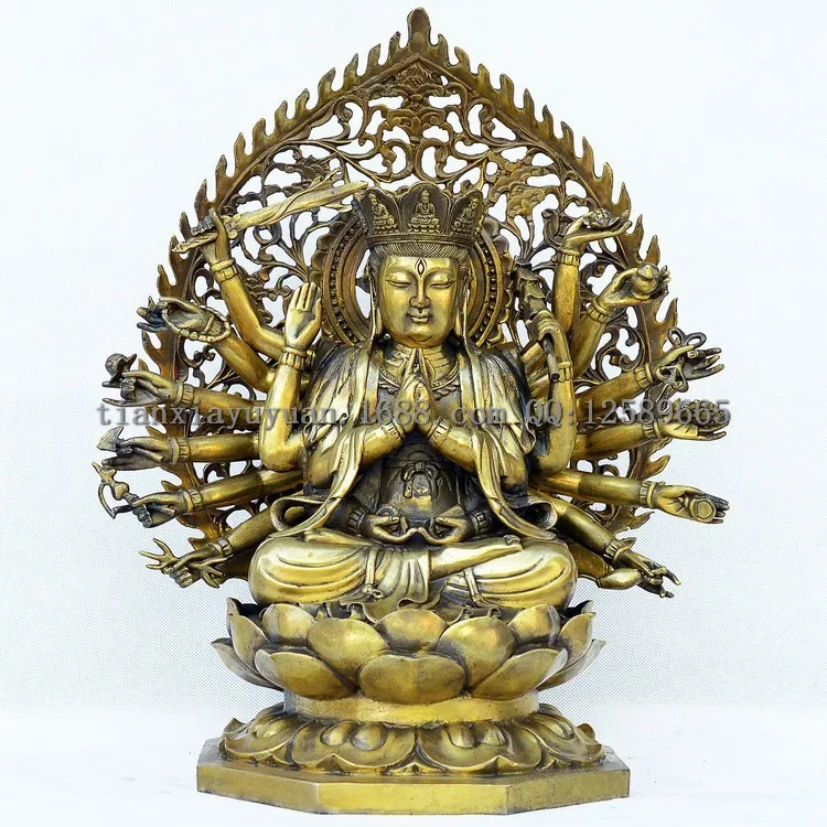 

Медная бронзовая китайская авалокиtesvara Kwan-yin статуя Бодхисаттвы Гуаньинь Feng Shui домашний декор настоящая латунь