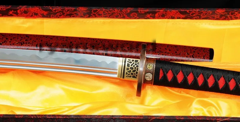 Высокое качество 1095 углеродистая сталь Рог+ твердое дерево Сая японский самурайский меч катана