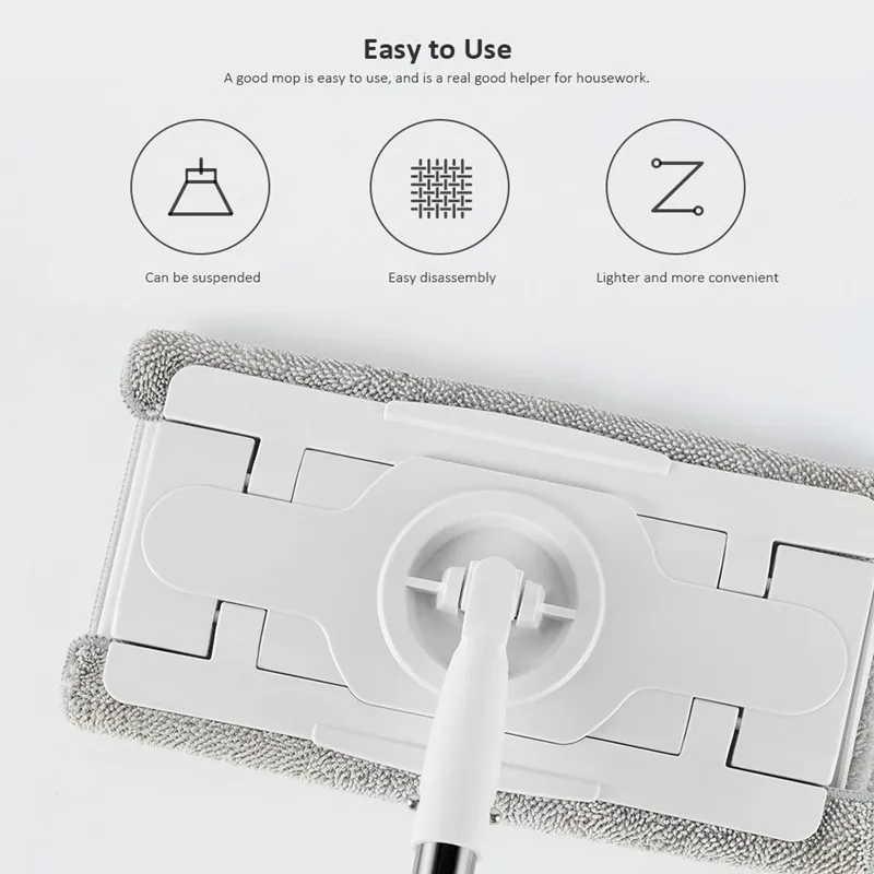 Оригинальная плоская Швабра Xiaomi Jiezhi из нержавеющей стали от Mihome Youpin инструмент