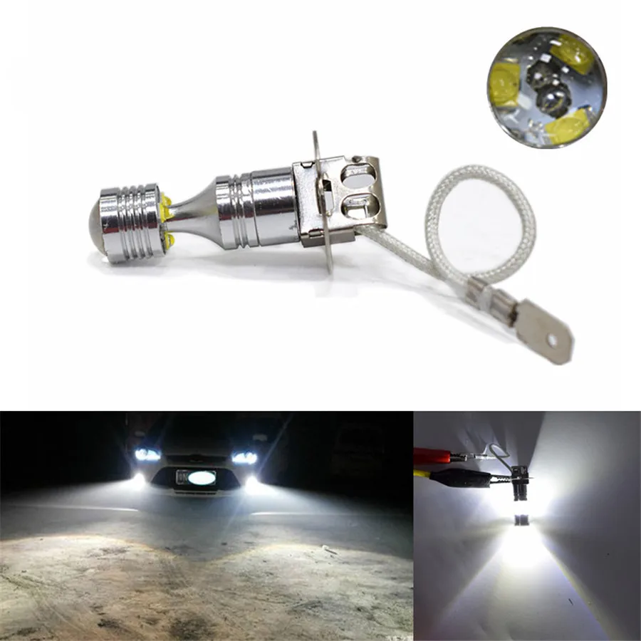 1pair High Power H3 LED Bulb 6000K LED Replacement Bulbs For Fog Lights