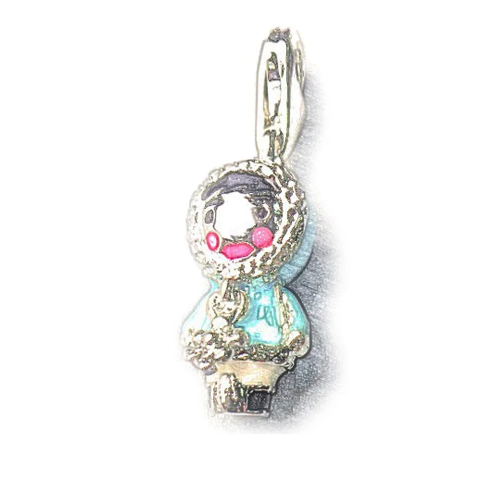 Серебряные шармы для кукол эскимоса подвеска браслета модная эскимовая игрушка