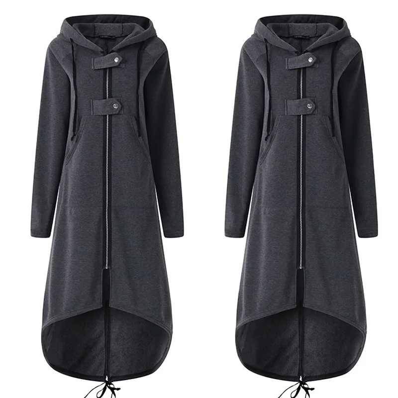 Autumn Winter Long Sweatshirt Coat Women Fashion Casual Long Zipper Hooded Jacket Hoodie Vintage Casaco Outerwear Plus Size 5X Autumn Winter Long Sweatshirt Coat Women Fashion Casual Long Zipper Hooded Jacket Hoodie Vintage Casaco Outerwear Plus Size 5X