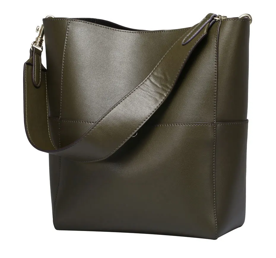 Новая Большая Сумка-тоут для женщин из натуральной кожи, сумка-мешок, женские сумки класса люкс от известных брендов, Женская коричневая дизайнерская сумка через плечо