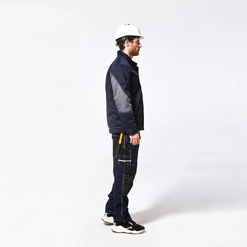 Bauskydd b217зимняя рабочая одежда с несколькими карманами износостойкие ветрозащитные теплые плюс куртка механика строительство Мужская Рабочая куртка