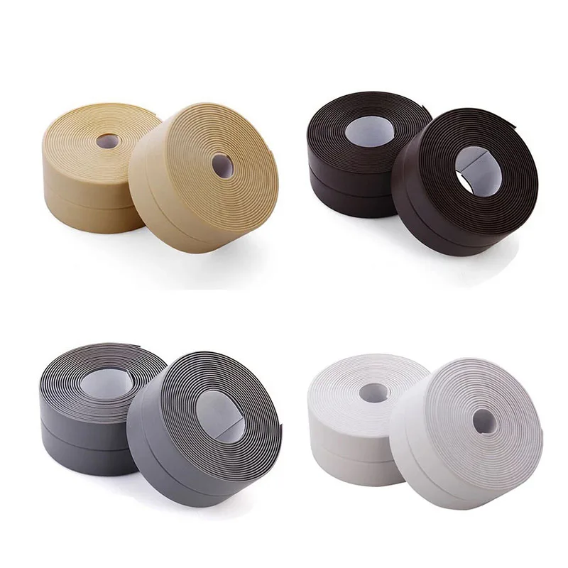Wall Sealing Tape Waterproof Mold Proof Adhesive Tape Kitchen Bathroom 3.2mx3.8cm 1pcs adhesive patches