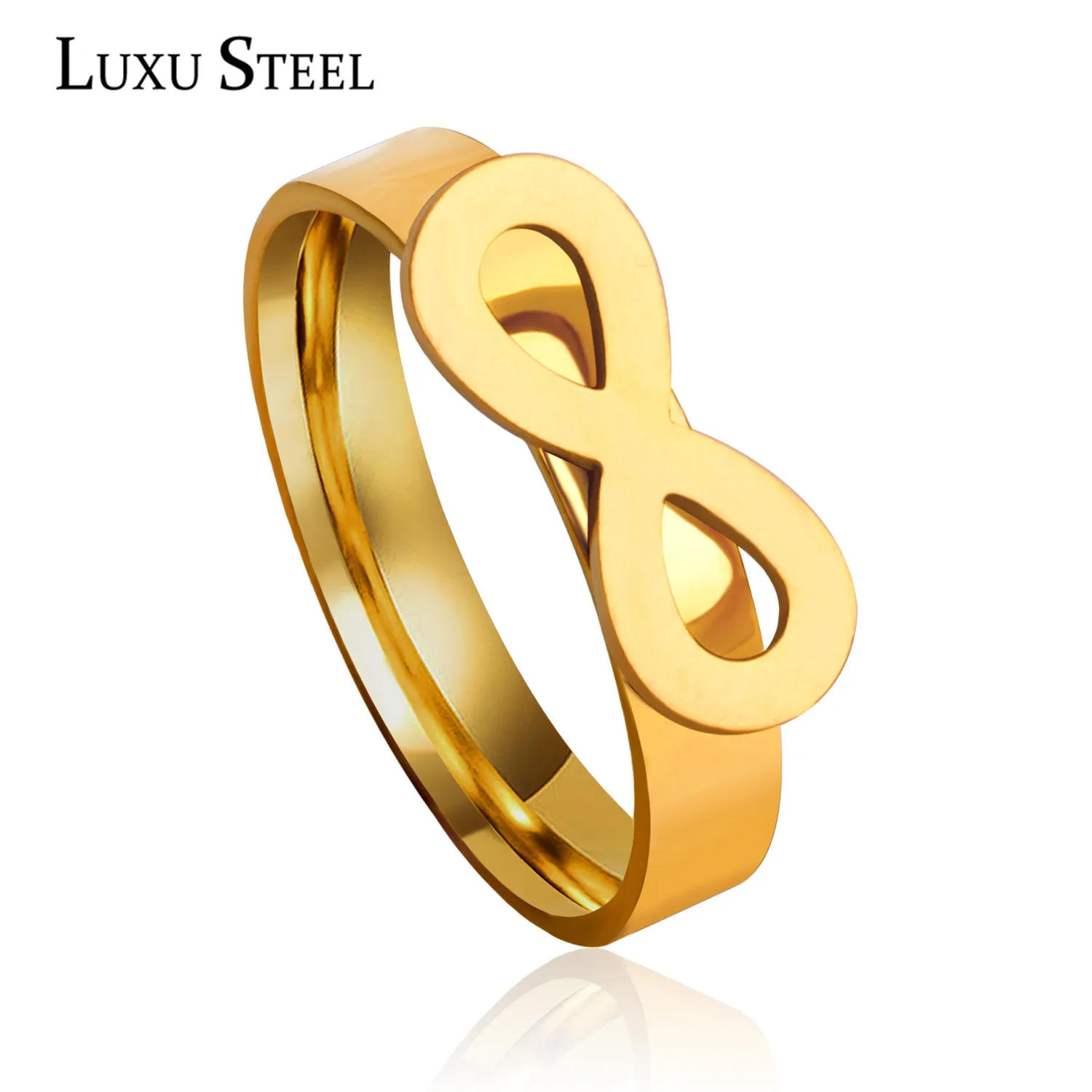LUXUSTEFL модные ювелирные изделия золото/серебро цвет кольца для женщин кубическая