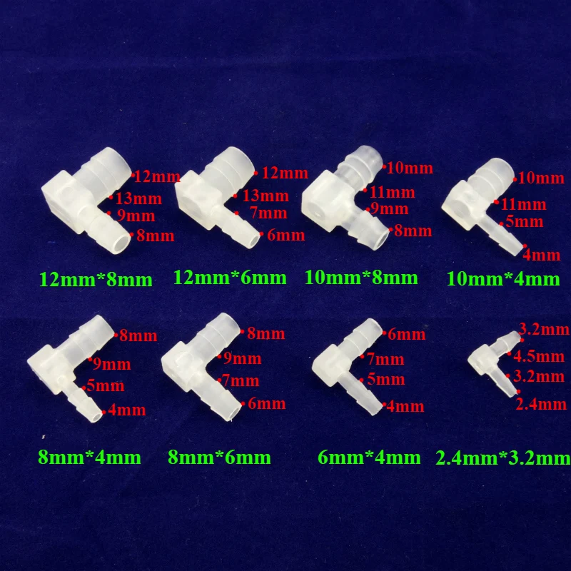 

Plastic Hose Barb Fitting Joiner Reducing Elbow Connector Garden Micro Irrigation Water Connector