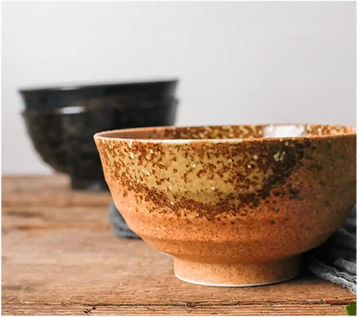 1 шт. Ретро керамическая большая миска для супа, сделанная в Японии ручная роспись под глазурью, несколько узоров