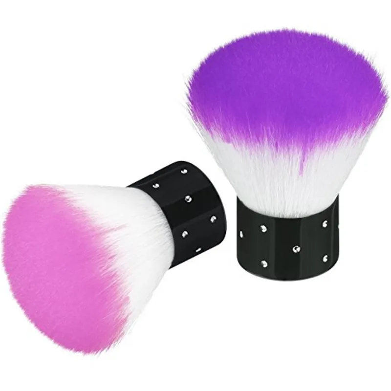 2 Pieces Colorful Soft Kabuki Brushes Powder Brush Nail Arts Dust
