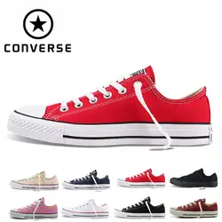 2018 оригинальные CONVERSE ALL STAR парусиновая обувь для женщин мужчин унисекс красный цветные кроссовки Классический Низкий обувь для