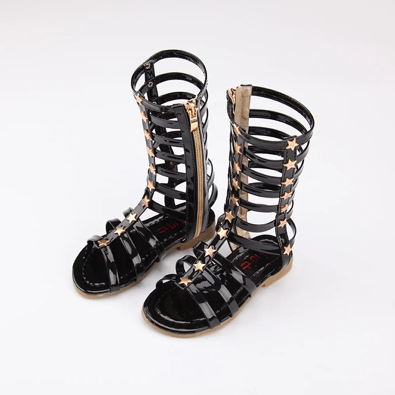 

Hot Girls Leather Shoes Autumn Bowtie Sandals 2018 New Children Shoes High Heels Princess Sweet Sandals For Girls