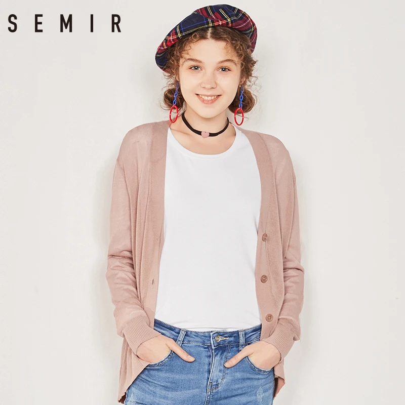 SEMIR Sweater cardigan 2018 spring and summer V-neck hot design thin loose cutout cape sweater outerwear female SEMIR Sweater cardigan 2018 spring and summer V-neck hot design thin loose cutout cape sweater outerwear female