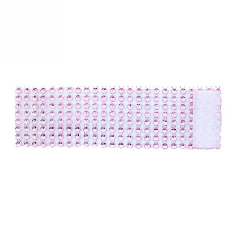 Pink 50*4 см декоративные зажимы для штор на ремешке с кристаллами для окон горячая распродажа - Цвет: Pink