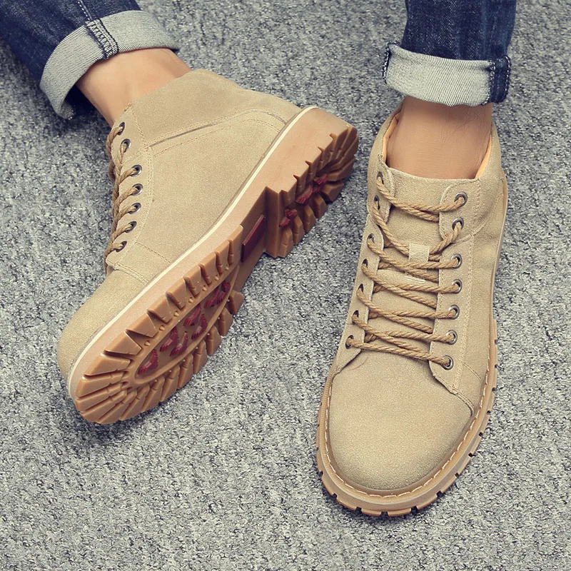 скидка Yomior осень-зима Мужские ботинки Повседневное Босоножки на
платформе Ботильоны из телячьей кожи Модный деловой классический Bota
Masculina Desert Boot Обзор