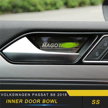 

For Volkswagen Passat B8 2018 Car Styling Inner Door Handle Bowl Cover Trim Frame Sticker Interior Accessories