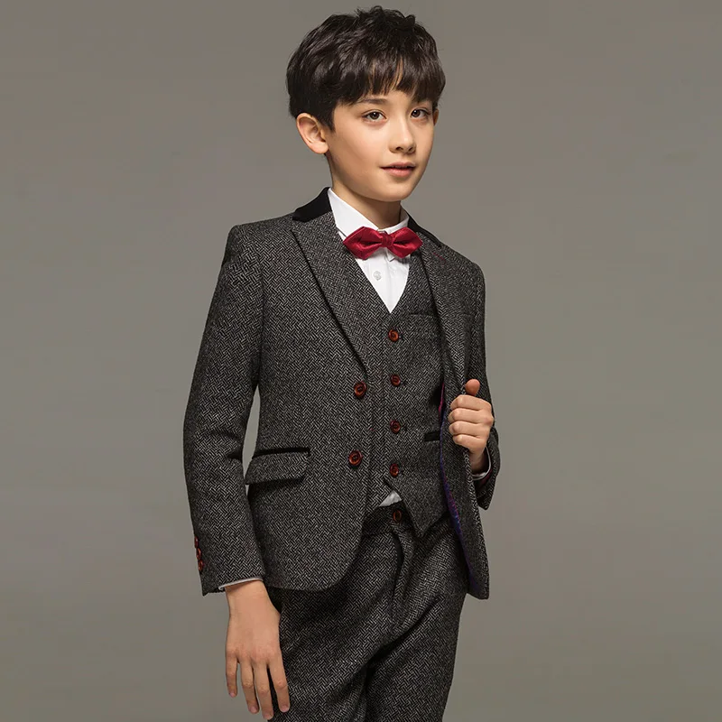 Brand boy clothes 30Wool England Retro child kid baby boy formal