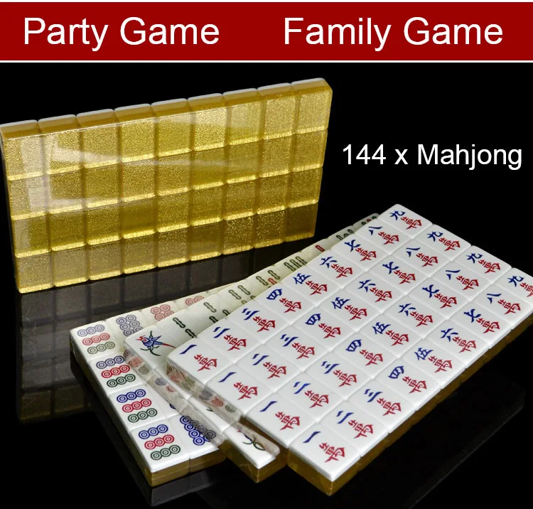 Горячая 40 мм роскошный набор для игры в маджонг серебро и золото маджонг игры домашние игры китайский Забавный семейный настольный игра прекрасный подарок