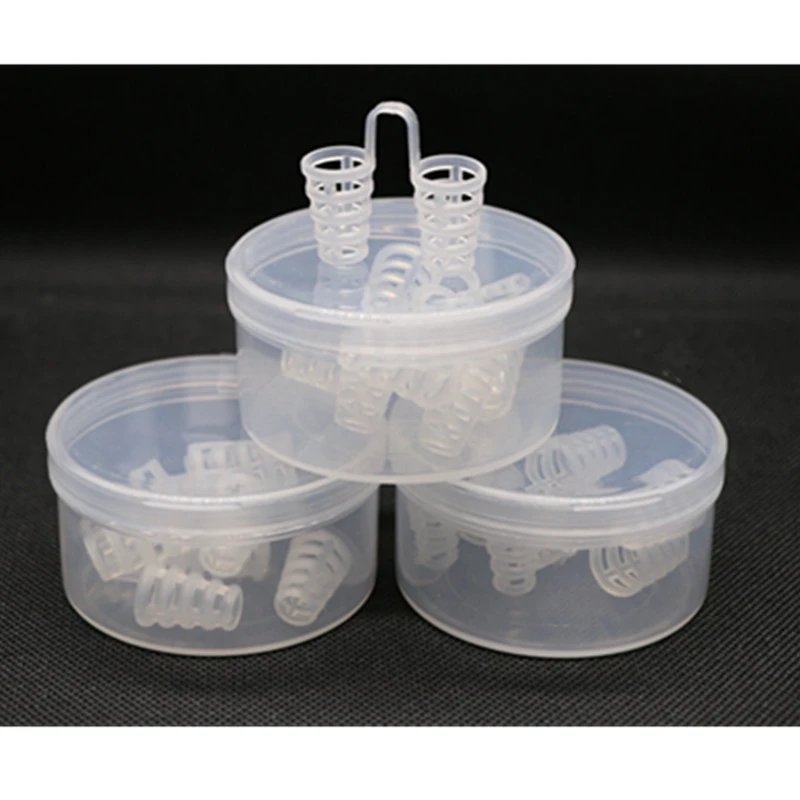 

10boxes 2017 newly design 2kinds of size snore stopper high quality medical grade Silicon nose vent