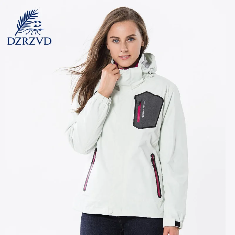

DZRZVD Winter women Outdoor Camping Hiking Jackets Waterproof breathable warm Two-piece Down Liner ski Windbreaker Coats
