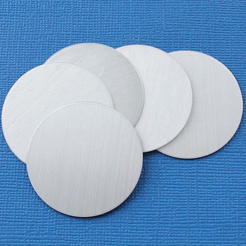 

1000x Aluminum Stamping Tags Mirror Finish Grey Round Circle Disc Tags Blank 58mm 0758LT
