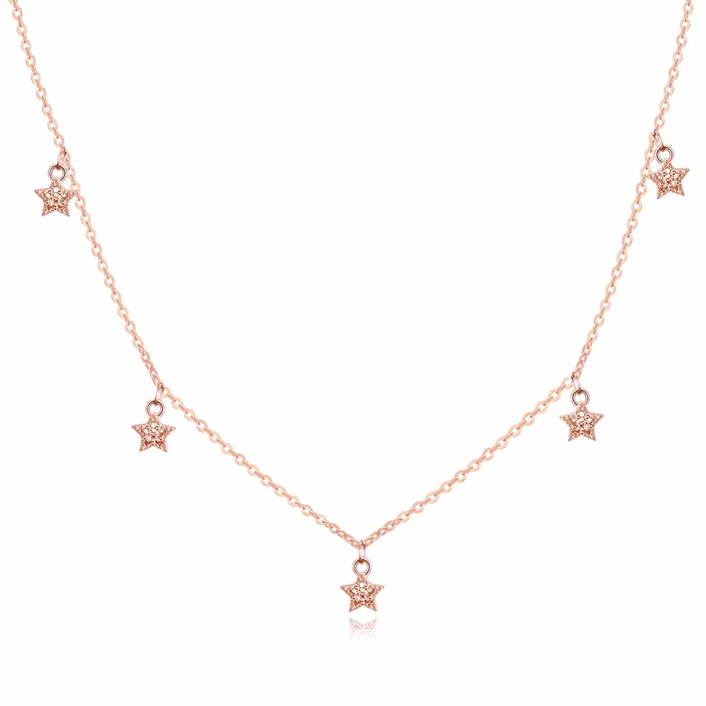 

2018 Time-limited Special Offer Cute Link Chain Choker Moana Kolye S925 Fashion Sterling Star Rose Necklace Jewelry for Women