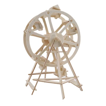 

3D Ferris Wheel DIY Wooden Model Building Kits Puzzle Toys Gift For Children Adult Villa House Assemble Toys Art Decoration