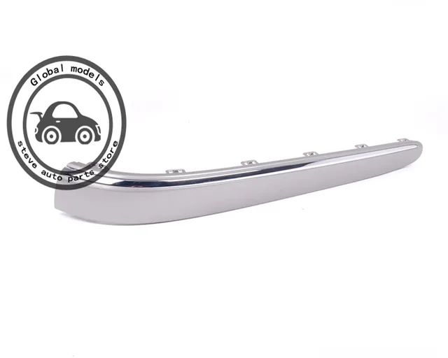 Rear Bumper Trim Strip Molding with Chrome Trim for Mercedes Benz W211