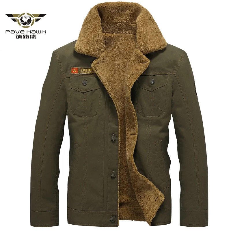 

Winter Bomber Fleece Jacket and Coats Men Air Force Pilot MA1 Jacket Warm Male Fur Collar Army Jacket Tactical Men Jacket M-5XL