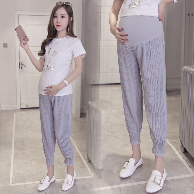 Summer Maternity Pants Fashion Cropped Pants Maternity Clothes For