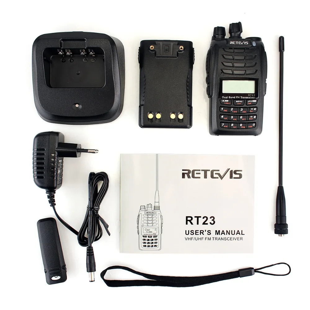 Рация Retevis RT23 перекрестный ретранслятор UHF + VHF 136 174 400 480 МГц двойное PTT 1750 Гц 1600 мАч