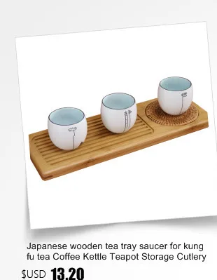 Blesiya Japanese Bamboo Tea Tray Saucer for kung fu Tea Kettle Teapot Storage Tray Various Deisgns 4 