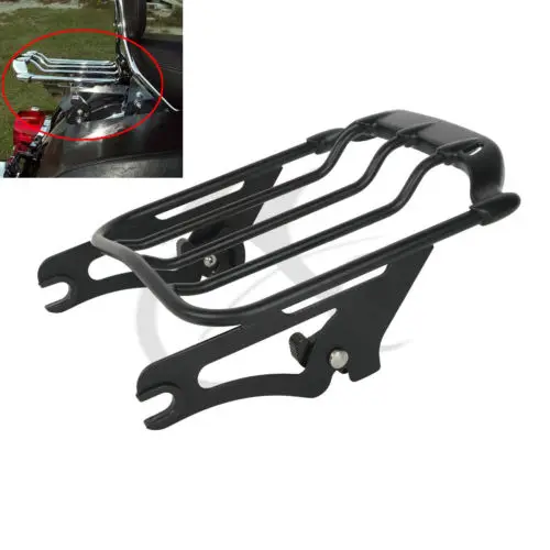 

Black Air Wing Two Up Luggage Rack For Harley Touring Street Glide FLHX 09-16