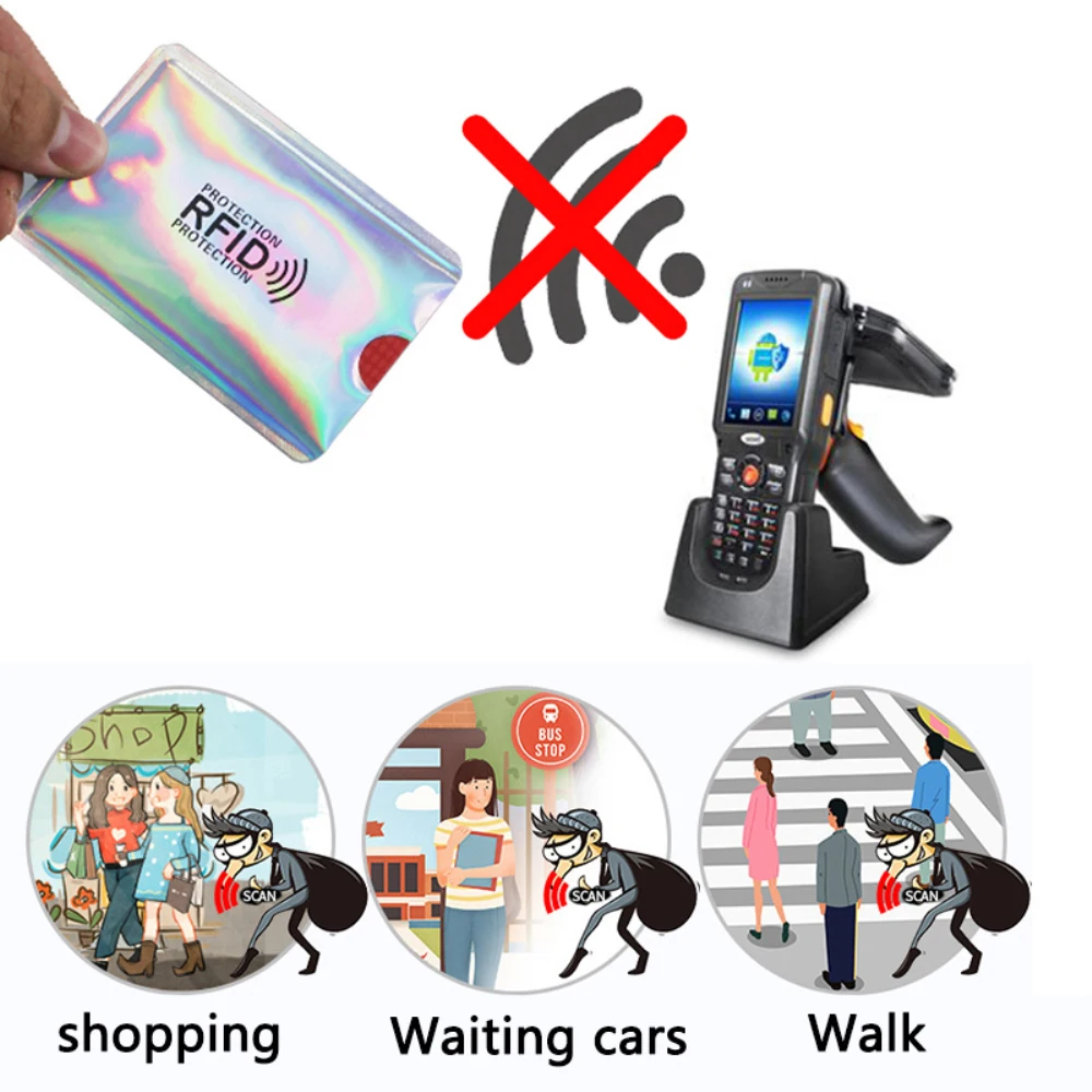 Анти rfid кошелек блокирующий металлический кредитный замок пакет для хранения