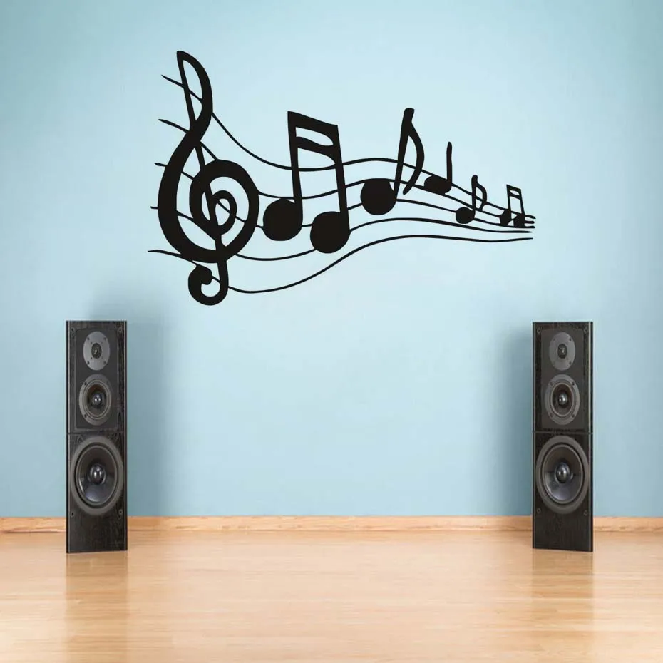 Music Notes Rhythm Wall Ar Decals Vinyl Wall Sticker For Music Studio