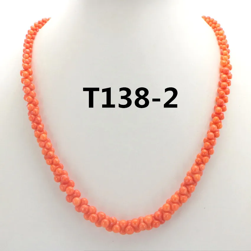 Natural red coral necklaces for women necklace best friend necklace gemstone jewelry wholesale sterling silver 925  (17)