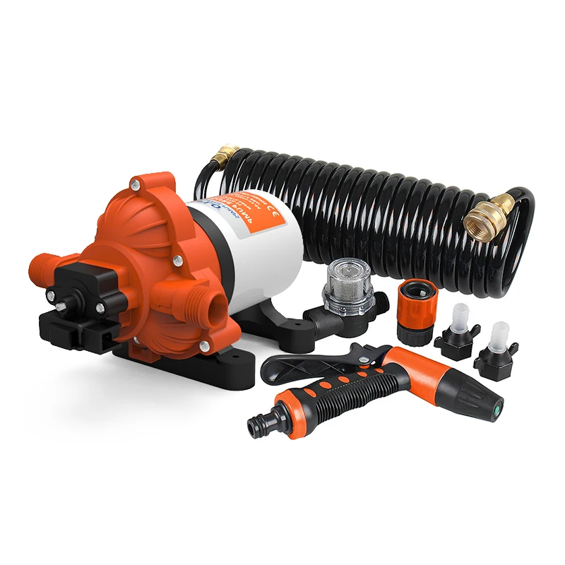 SEAFLO Automatic Washdown Pump With Hose Coil 3.0 GPM 70PSI 24V DC Wash
